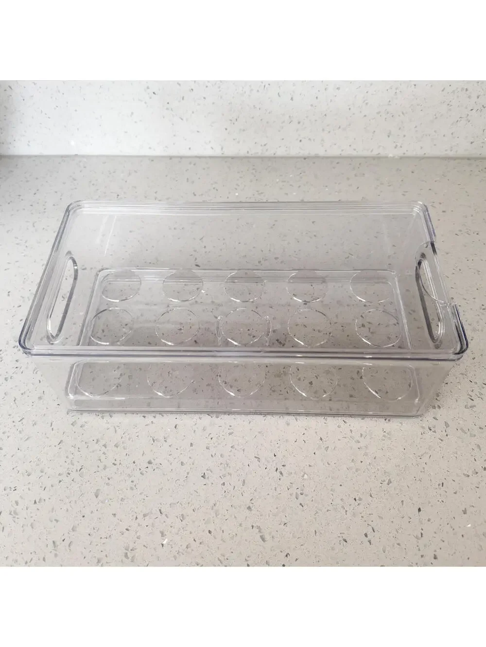 Clear Plastic Stackable Egg Holder Organizer